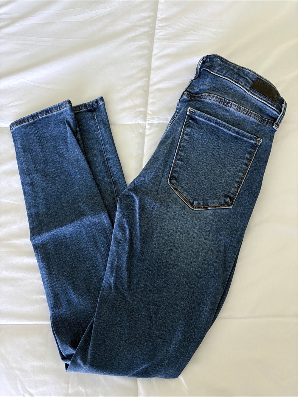 Abercrombie & Fitch Super Skinny High Rise Distressed Jeans